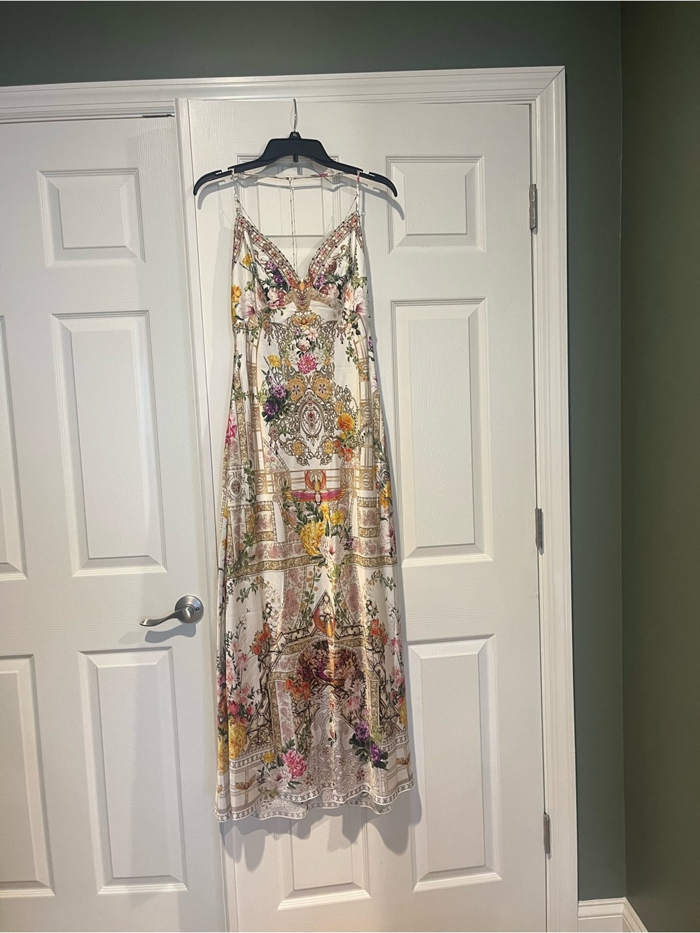Camilla Egyptian Rose, chain detail Silk Maxi Dress - Picture 8 of 8